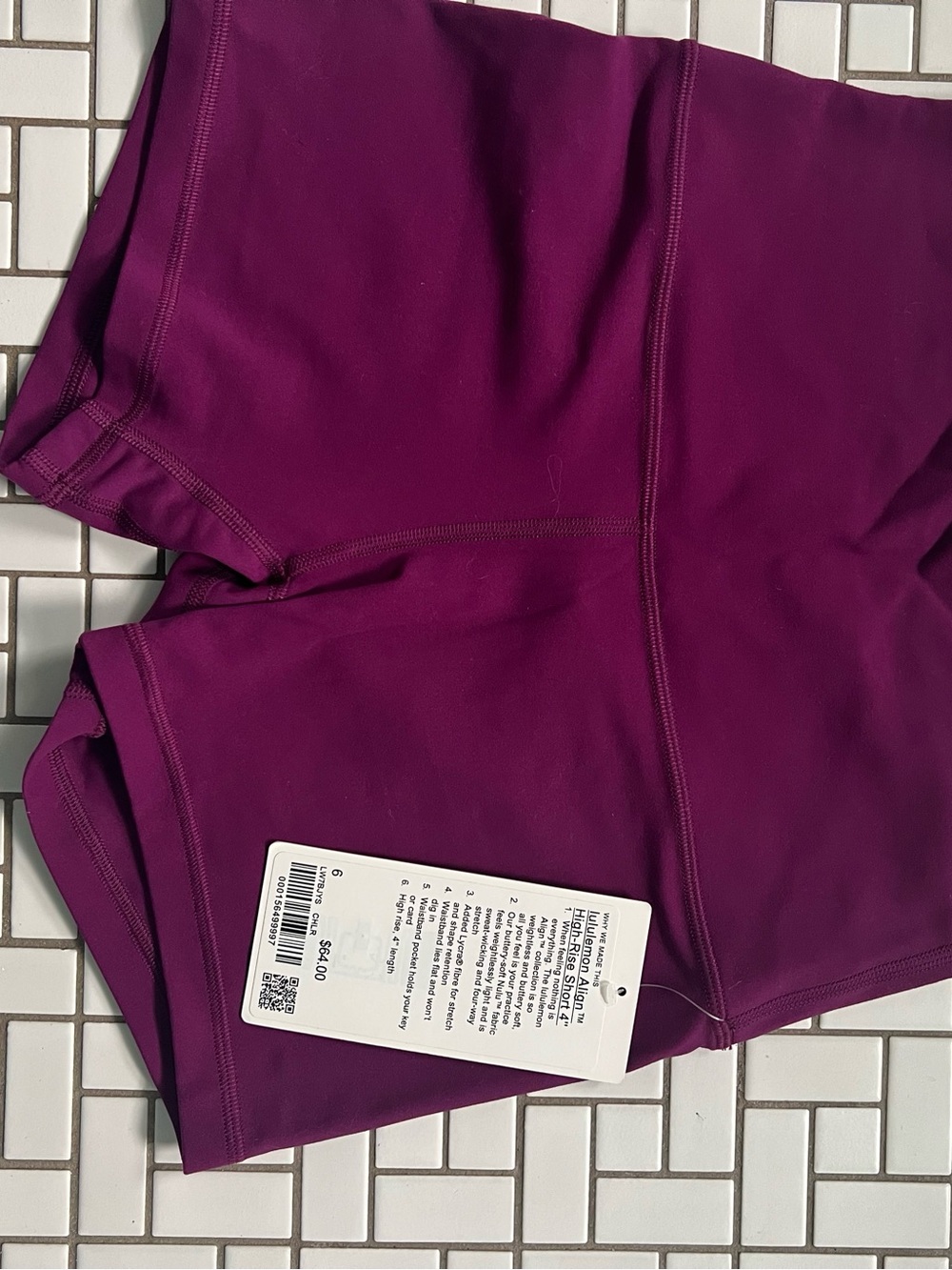 lululemon athletica Plum-Color High-Rise Bike Shorts - Picture 2 of 2